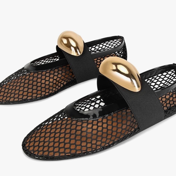 Mesh flats with gold accent / sizes 8.5 & 9.5 - Picture 4 of 4